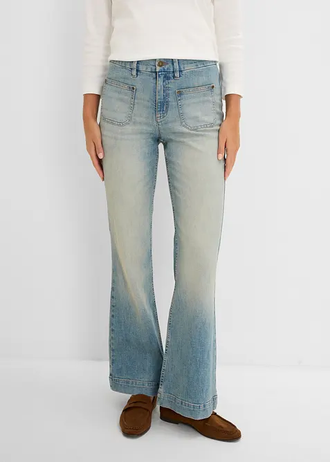 Flared-Jeans Mid Waist, bonprix