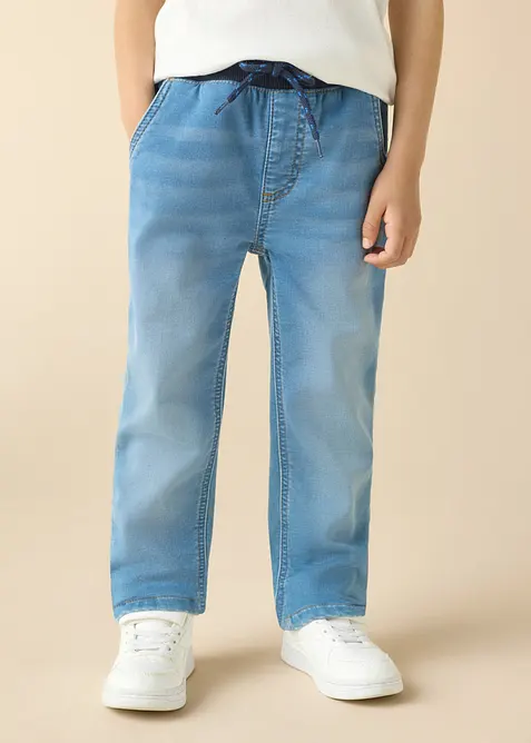 Regular Fit Sweat-Schlupfjeans, Straight, bonprix