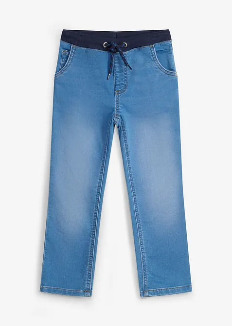 Regular Fit Sweat-Schlupfjeans, Straight, bonprix