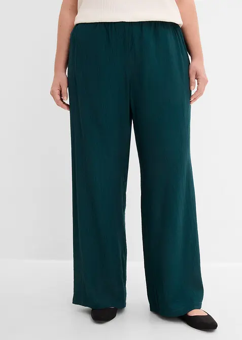 Schlupfhose aus strukturiertem Viskose-Mix, bonprix
