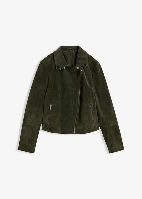 Biker-Velourslederjacke, bonprix