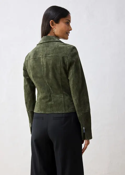Biker-Velourslederjacke, bonprix
