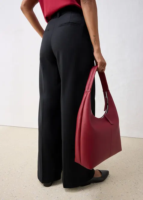 L&auml;ssige Bundfaltenhose aus weichem Woll-Anteil, bonprix