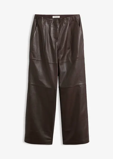 Lederhose mit Bundfalten, bonprix