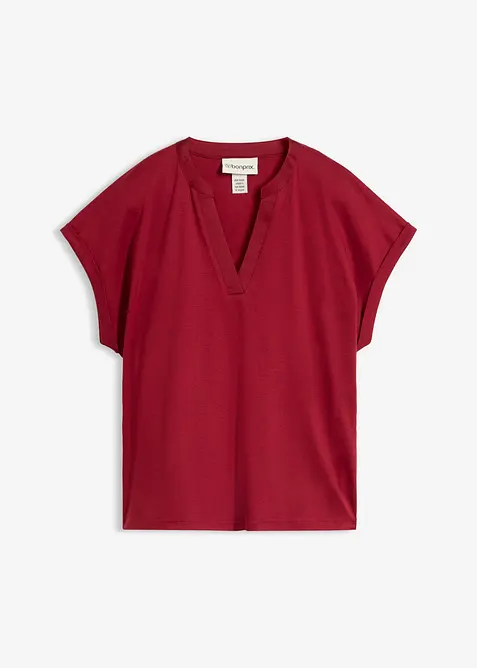 T-shirt doux et lisse en coton et soie, bonprix