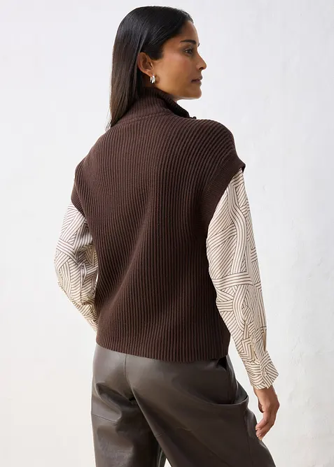 Strick-Weste aus weichem Woll-Mix, bonprix