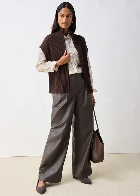Strick-Weste aus weichem Woll-Mix, bonprix