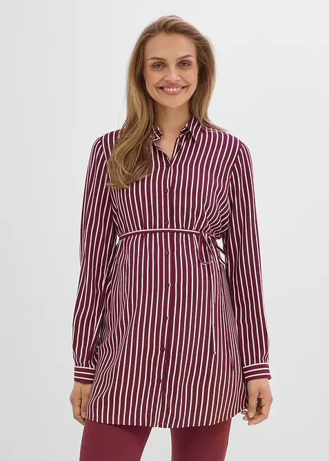 2-in-1 Umstands- und Stillblusenkleid aus flie&szlig;ender Viskose, bonprix