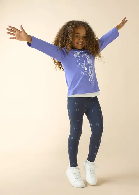 Lot de 3 leggings en coton extensible, bonprix