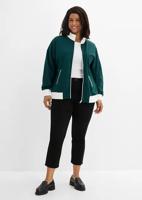 Sweat zipp&eacute; 100% coton, bonprix