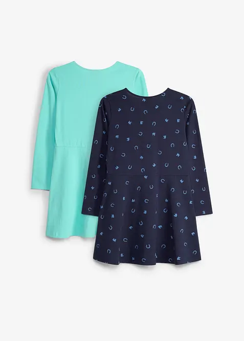 Jerseykleid aus reiner Bio-Baumwolle (2er-Pack), bonprix