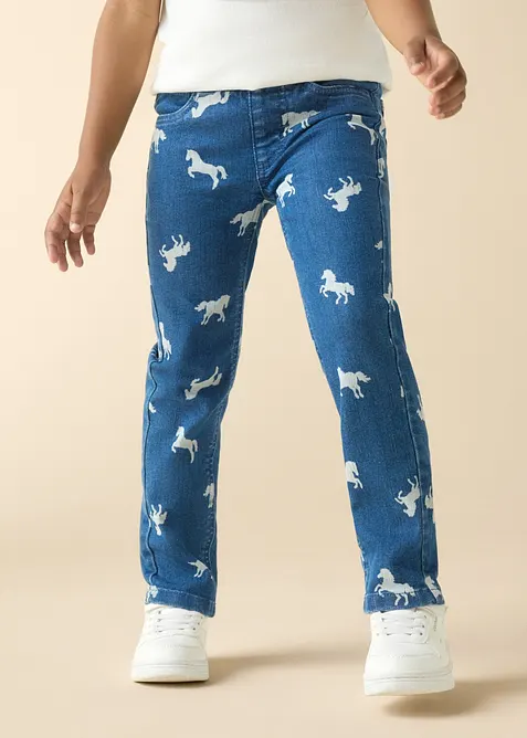 Jean taille mi-haute &eacute;lastiqu&eacute;e, bonprix