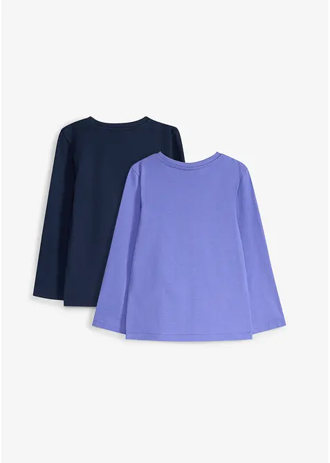 Langarmshirt aus reiner Bio-Baumwolle (2er Pack), bonprix