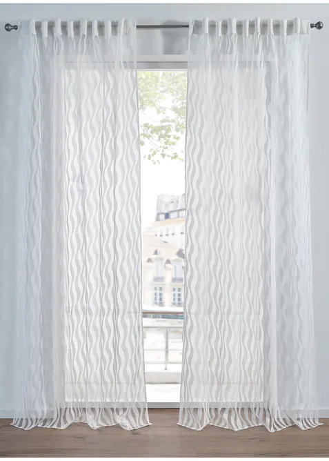 Voilage &agrave; motif d&eacute;vor&eacute; (1 pce), bonprix