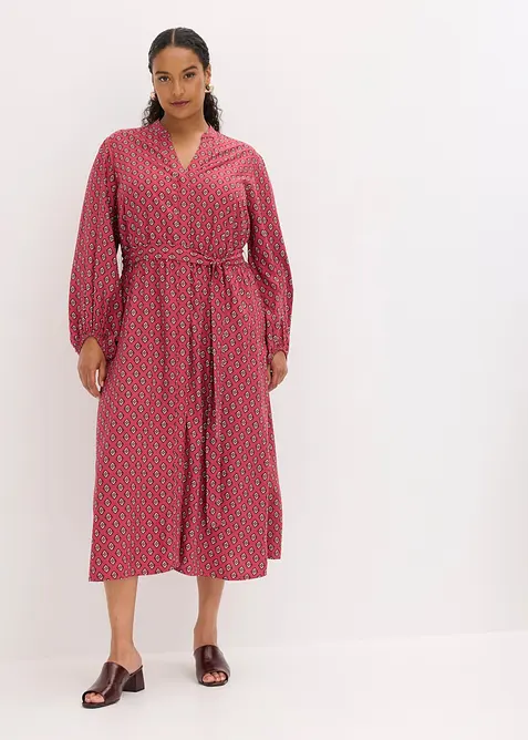Robe-chemise avec ceinture &agrave; nouer, bonprix