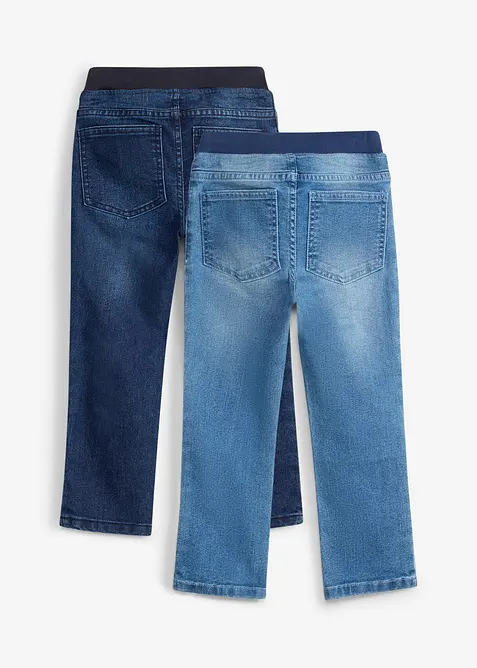 Regular-Fit-Schlupfjeans, Straight (2er Pack), bonprix