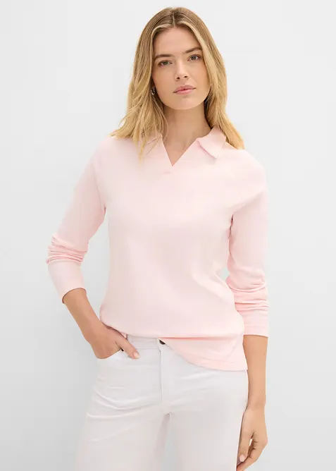 Polo manches longues 100% coton, bonprix