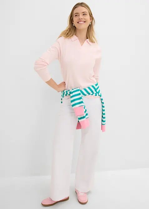 Polo manches longues 100% coton, bonprix