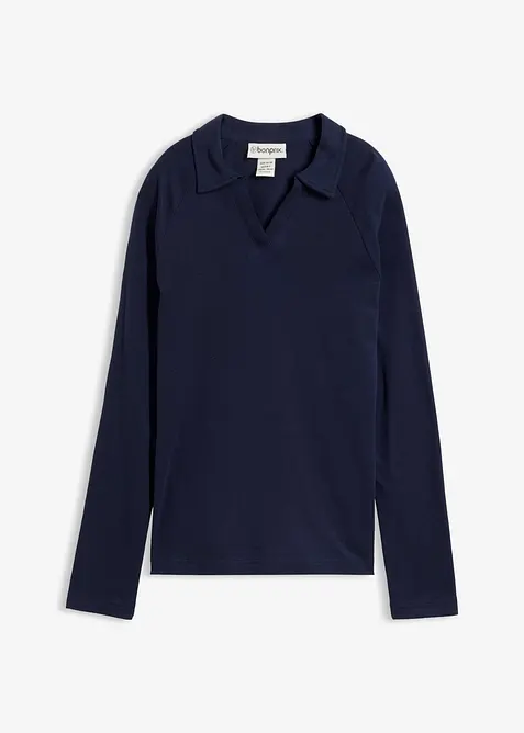 Polo manches longues 100% coton, bonprix