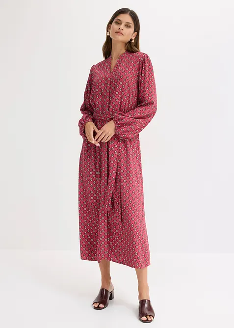 Robe-chemise avec ceinture &agrave; nouer, bonprix