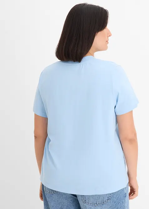 T-Shirt mit V-Ausschnitt aus reiner Bio-Baumwolle(3er Pack), bonprix