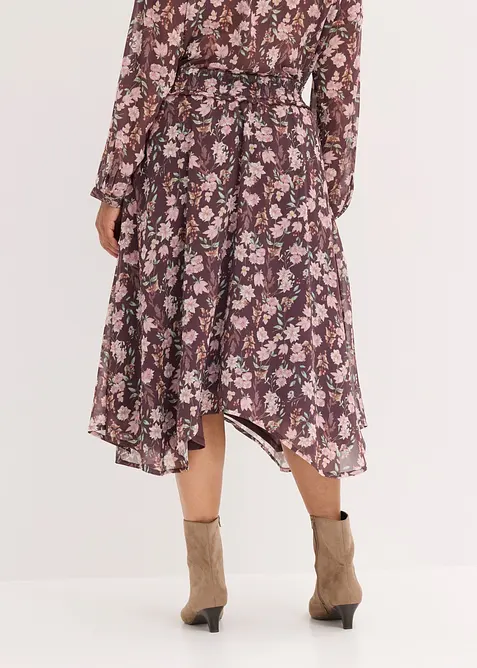 Jupe midi en mousseline, bonprix