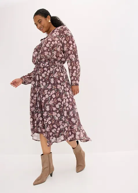 Jupe midi en mousseline, bonprix
