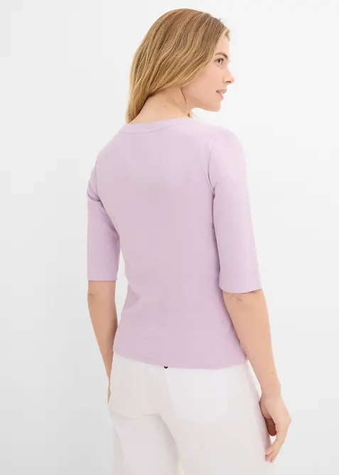 Rippshirt aus Bio-Baumwoll-Mix, bonprix