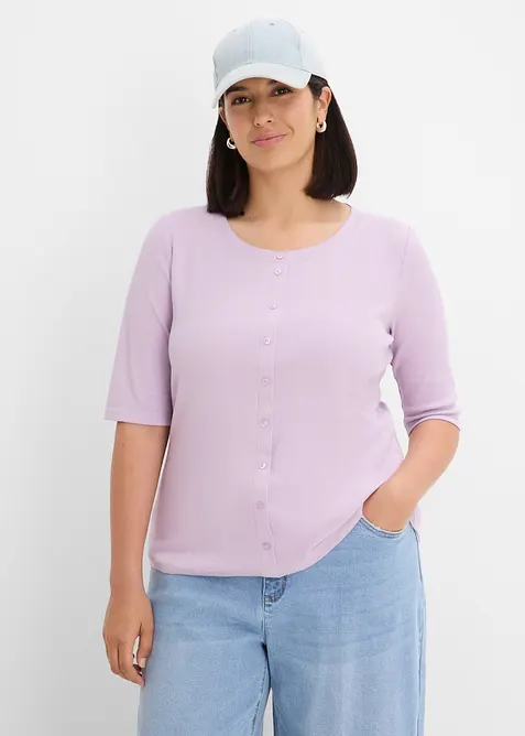 Rippshirt aus Bio-Baumwoll-Mix, bonprix