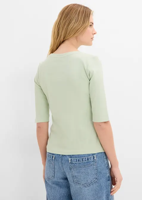 Shirt mit durchgehender Knopfleiste, bonprix