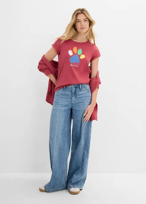 T-Shirt aus reiner Baumwolle, bonprix