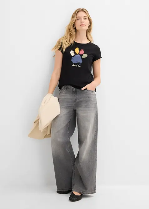 T-Shirt aus reiner Baumwolle, bonprix
