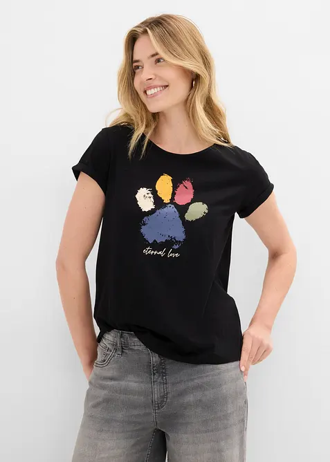 T-Shirt aus reiner Baumwolle, bonprix