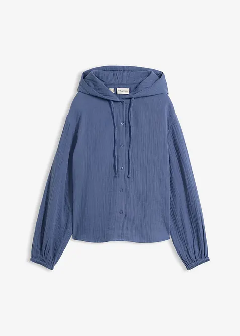 Musselin-Hoodie aus reiner Baumwolle, bonprix