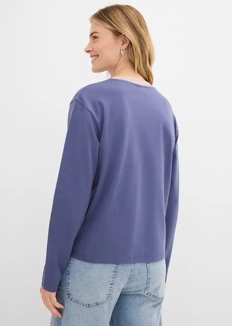 T-shirt manches longues en coton &eacute;pais, bonprix