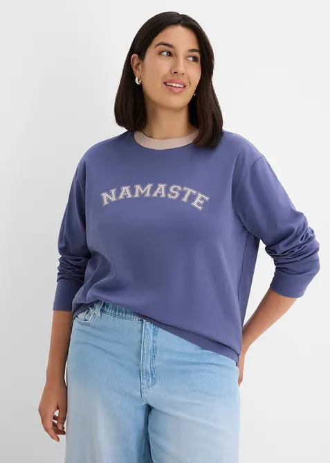 T-shirt manches longues en coton &eacute;pais, bonprix