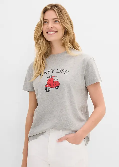 Locker geschnittenes T-Shirt mit Baumwolle, bonprix