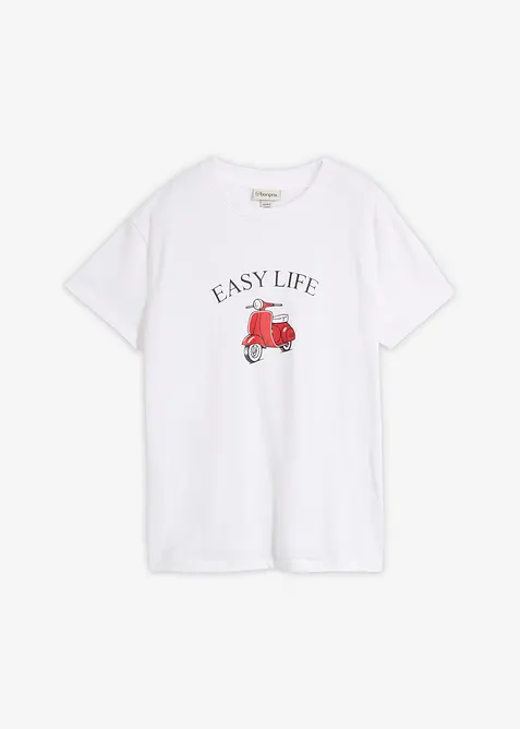 T-Shirt in lockerer Passform mit Baumwolle, bonprix