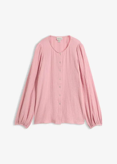 Oversize-Bluse aus softem Musselin, bonprix