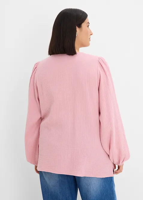 Oversize-Bluse aus softem Musselin, bonprix