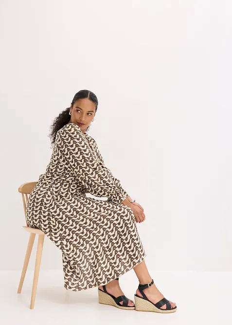 Robe midi en viscose fluide, bonprix