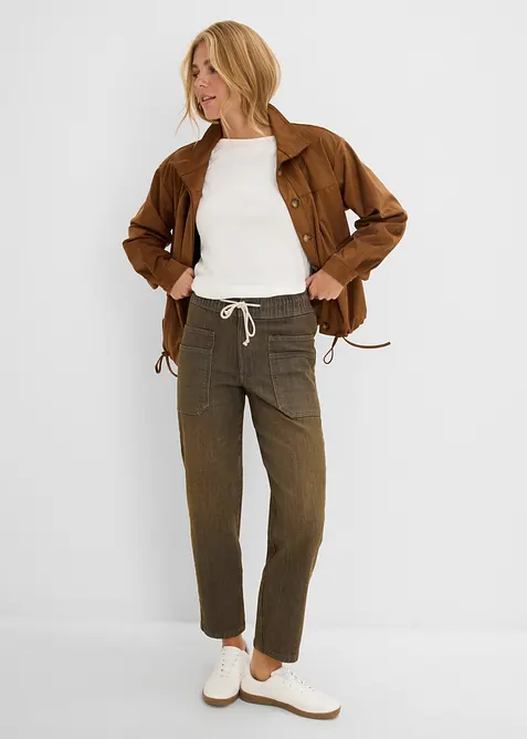 Straight-Jeans High Waist cropped, bonprix