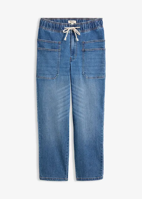 Straight-Jeans High Waist cropped, bonprix