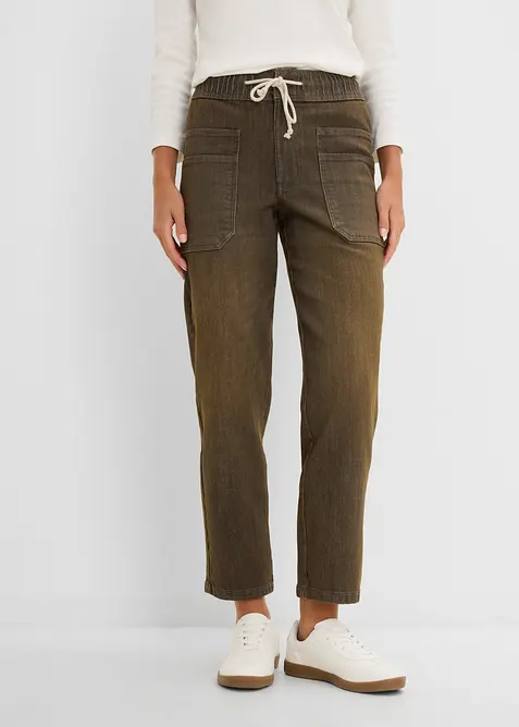 Straight-Jeans High Waist cropped, bonprix