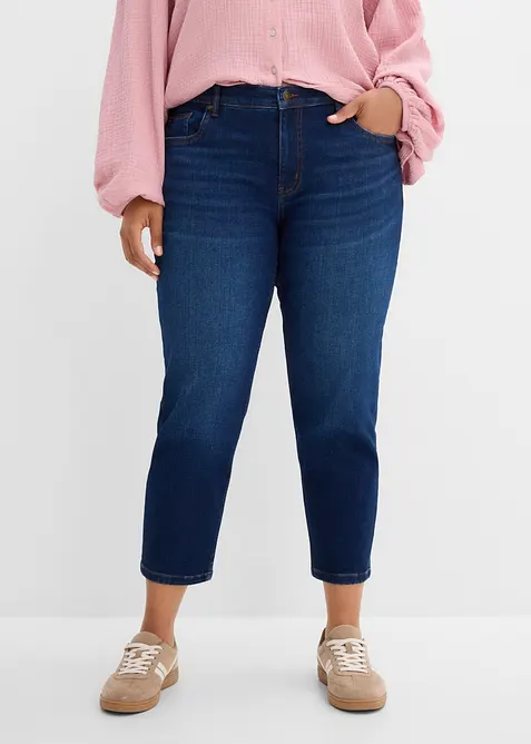 Jean droit, taille mi-haute, cropped, bonprix