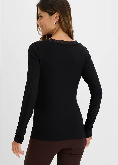 Langarmshirt aus softer Viskose, bonprix