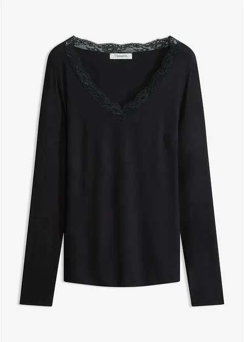 Langarmshirt aus softer Viskose, bonprix