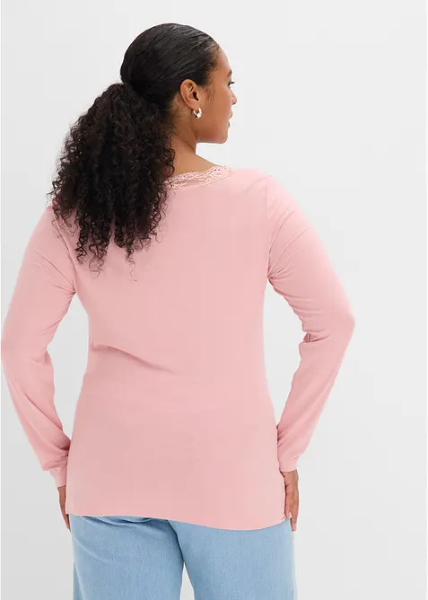 T-shirt manches longues en viscose douce, bonprix