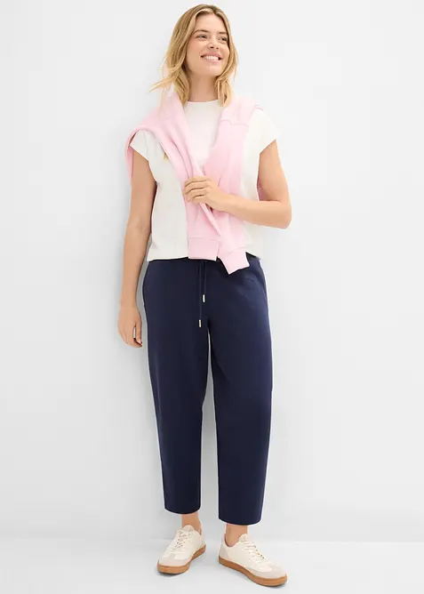 Pantalon sweat coupe barrel 100% coton, bonprix