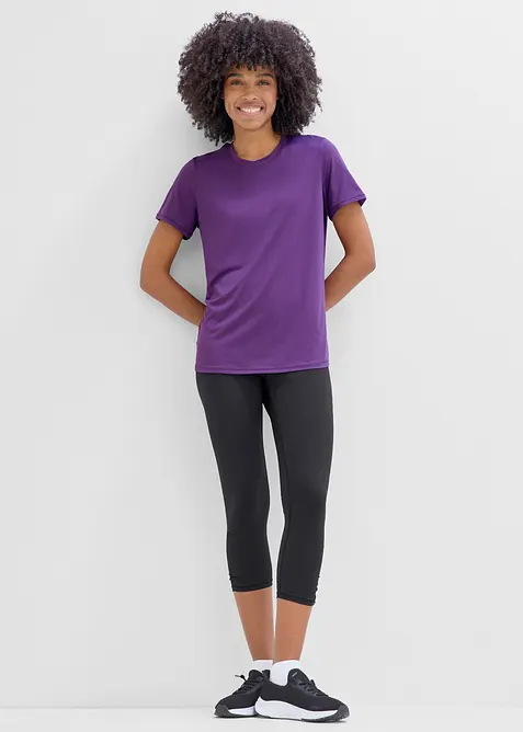 Ultraleichte Sport-Top mit Mesheinsatz, schnelltrocknend, bonprix